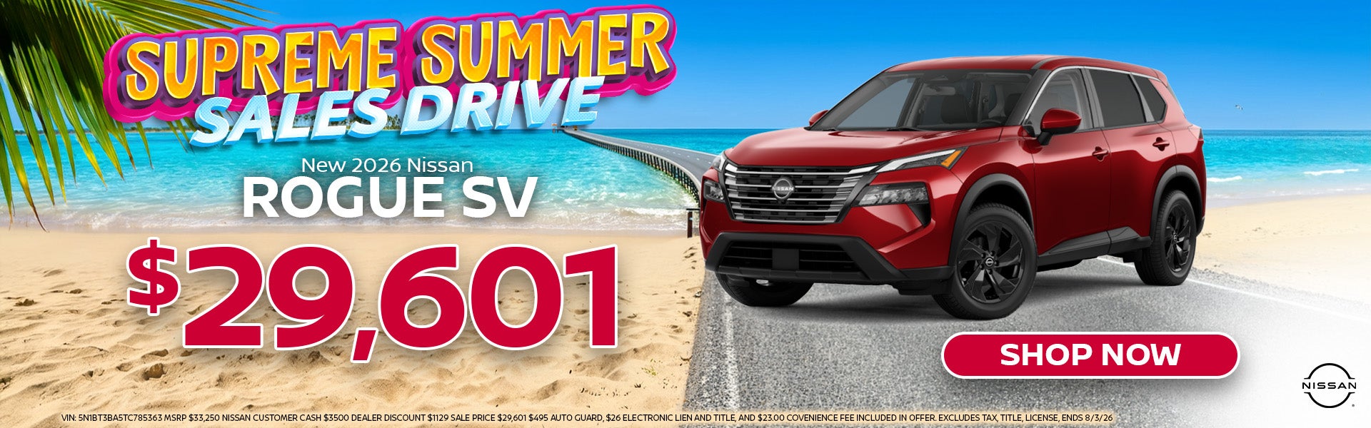 2026 Nissan Rogue SV $29,601 Off MSRP