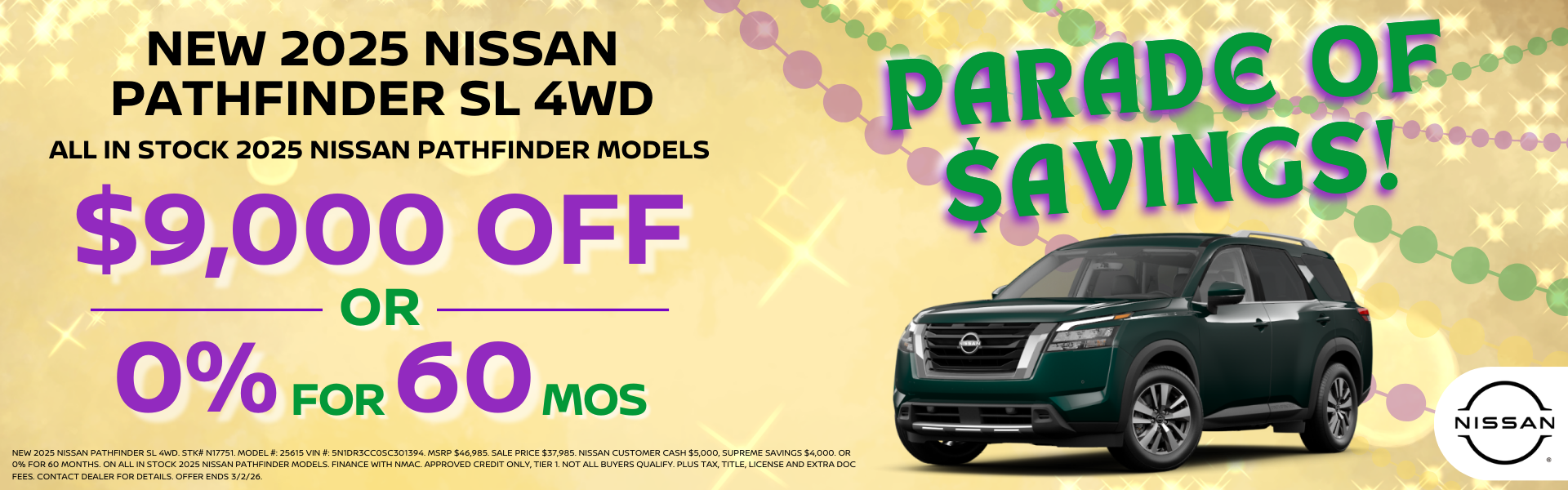 New 2025 Nissan Pathfinder SL 4WD