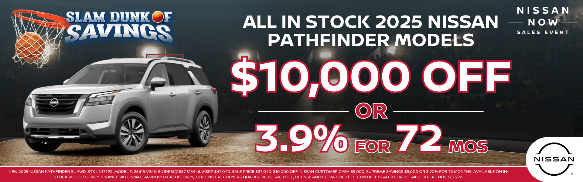 All in stock 2025 Nissan Pathfinder models
