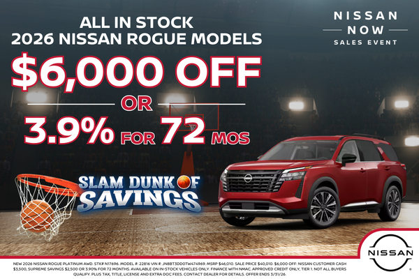 All in stock 2026 Nissan Rogue models